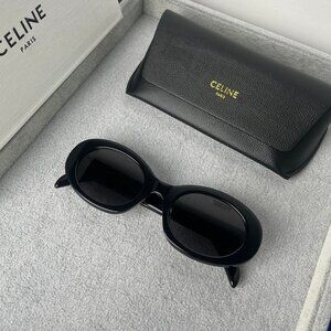 Celine Triomphe Oval Black Sunglasses